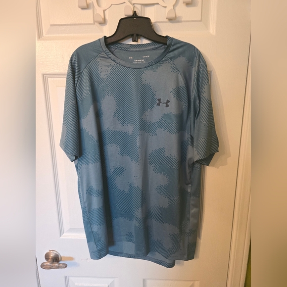 Under Armour Other - Under Armour Men’s Teal Blue Camouflage Short Sleeve Tech Tee Size L